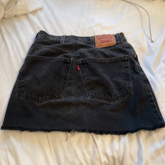 Levi’s Black Washed Denim Skirt (VINTAGE REWORKED) - Picture 2 of 5